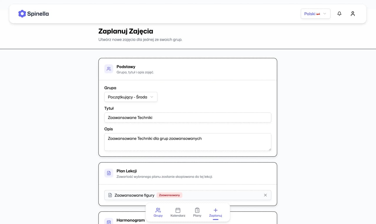 Tworzenie planu lekcji na komputerze